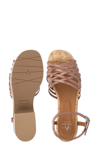 Shop Aquatalia Elene Block Heel Platform Sandal In Terracotta