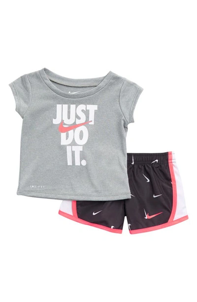 Shop Nike Just Do It T-shirt & Tempo Shorts Set In Black