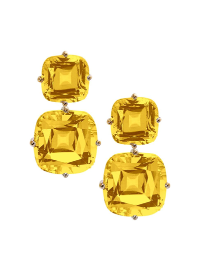 Shop Goshwara Women's Gossip 18k Yellow Gold & Citrine Drop Earrings