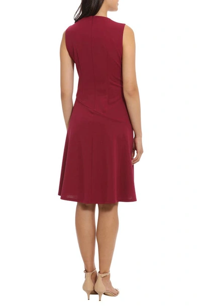 Shop London Times Seamed Fit & Flare Dress In Plum