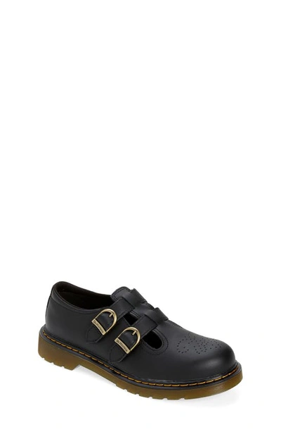 Dr. Martens' Junior 8065 Softy T Leather Mary Jane Shoes In Black Softy T