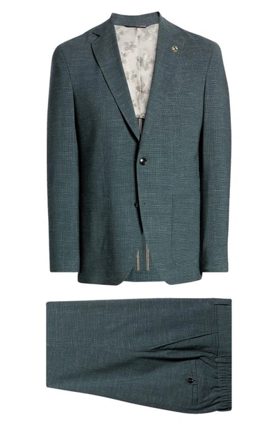 Shop Ted Baker London Keith Stretch Wool Suit In Green