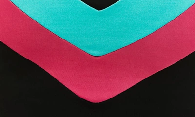 Beach Riot Chevrons Colorblock Sports Bra In Tidal Colorblock
