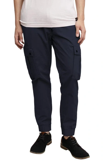 Shop Triple Five Soul Stretch Twill Cargo Pull-on Pants In Navy