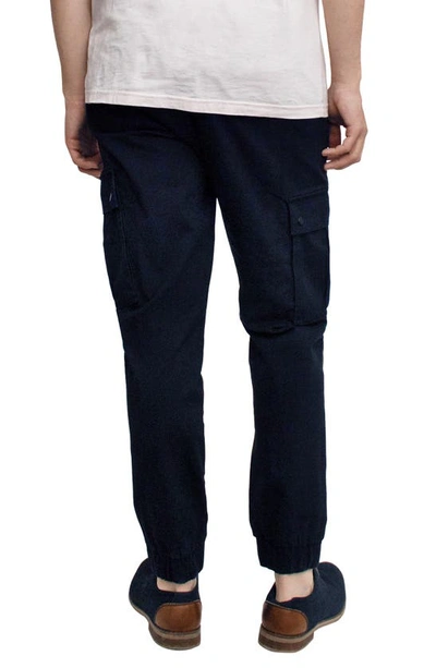Shop Triple Five Soul Stretch Twill Cargo Pull-on Pants In Navy