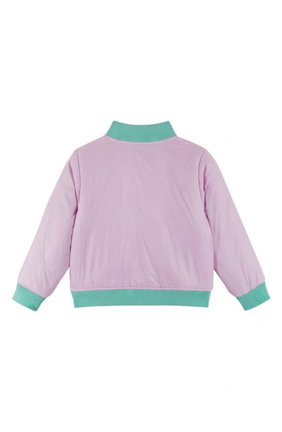 Shop Andy & Evan Kids' Reversible Bomber Jacket In Pink Color Block