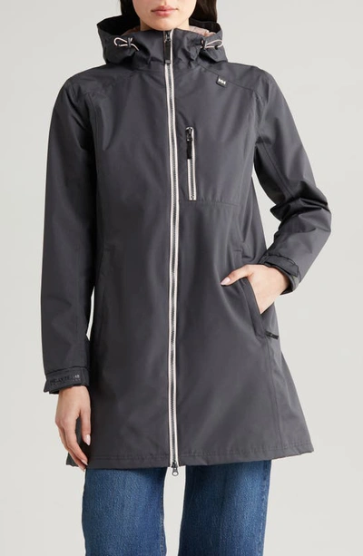 Shop Helly Hansen Belfast Waterproof Hooded Jacket In Ebony