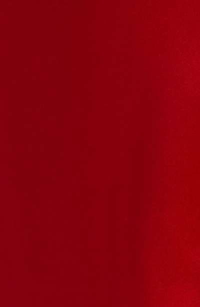 Lulus Exquisite Stunner Off The Shoulder Satin Gown In Red