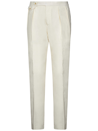 Shop Polo Ralph Lauren Trousers In Cream