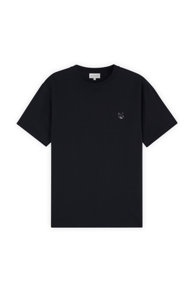 Shop Maison Kitsuné Bold Fox Head Patch Comfort Tee Shirt In Black