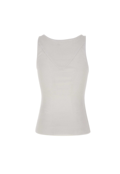 Shop Remain Birger Christensen Cotton Jersey Top In White