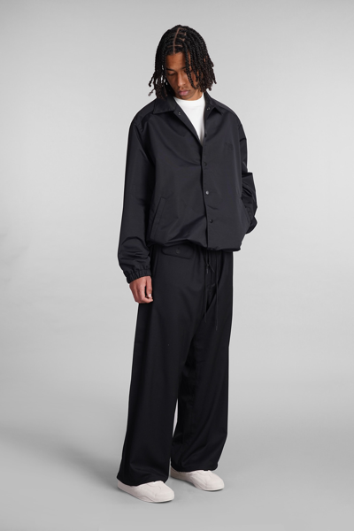 Shop Y-3 Pants In Black Wool
