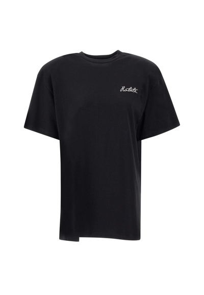 Shop Rotate Birger Christensen Graddy Cotton T-shirt In Black