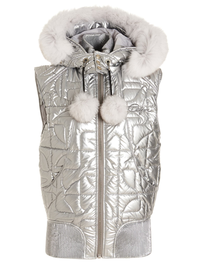 Shop Moose Knuckles X Telfar Vest In Silver