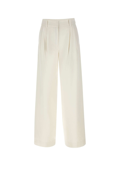 Shop Remain Birger Christensen Viscose Trousers In White