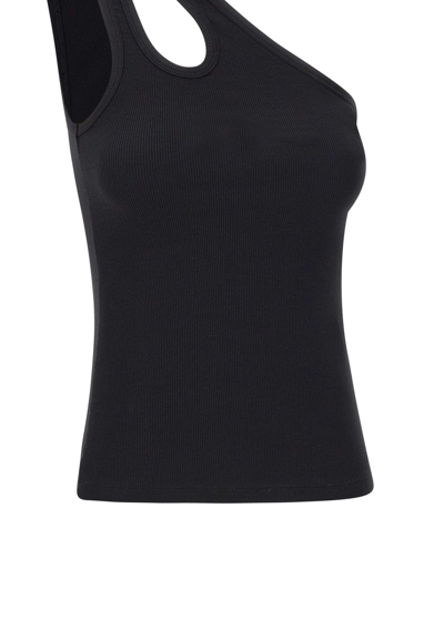 Shop Remain Birger Christensen Cotton Jersey Top In Black