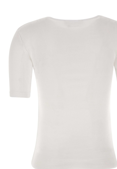 Shop Remain Birger Christensen Cotton Jersey T-shirt In White