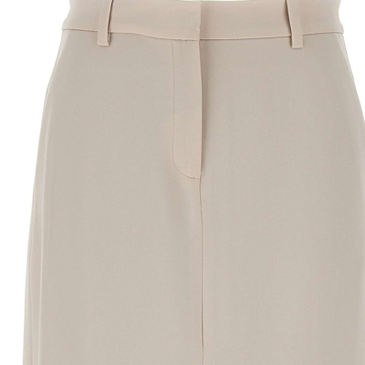 Shop Theory Midi Trouser Skirt In Beige