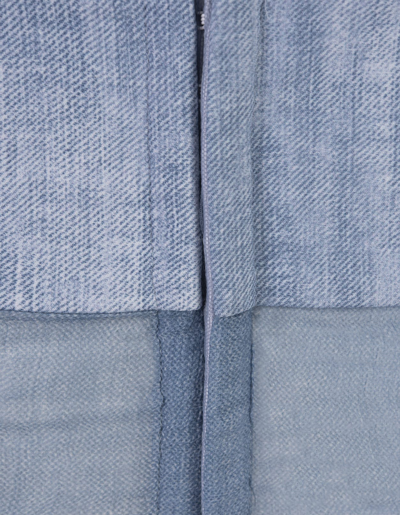 Shop Ermanno Scervino Bustier Top In Jeans-print Marocain In Blue
