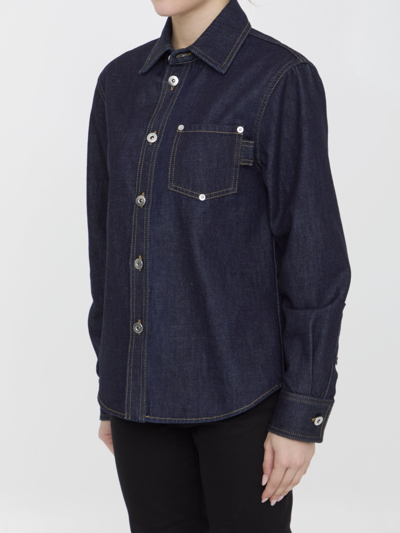 Shop Bottega Veneta Denim Shirt In Blue