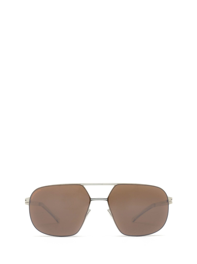 Shop Mykita Angus Sun Silver/white Sunglasses