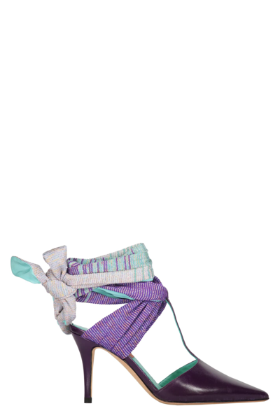 Shop Missoni Heeled Sandals In Purple