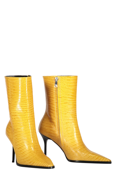 Shop Missoni Leather Boots In Mustard