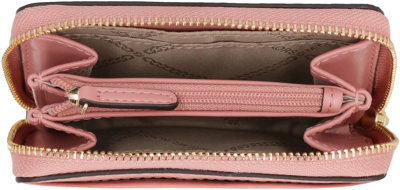 Shop Michael Michael Kors Jet Set Leather Wallet In Pink