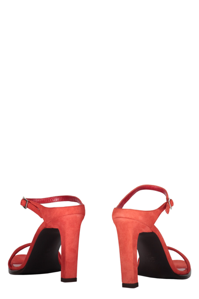 Shop Missoni Leather Mules In Red