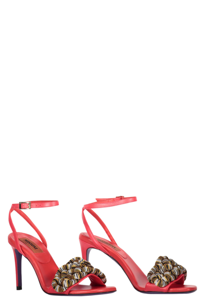 Shop Missoni Heeled Sandals In Red