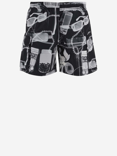 Shop Off-white Swimsuit With Graphic Pattern In Black