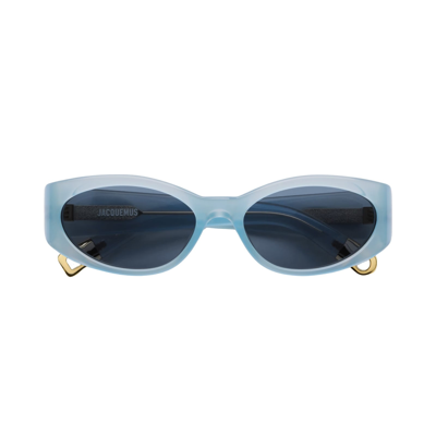 Shop Jacquemus Sunglasses In Azzurro/blu