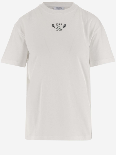 Shop Off-white Arrow Bandana Cotton T-shirt In White