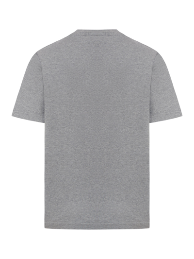 Shop Maison Kitsuné Bold Fox Head Patch Comfort Tee Shirt In Medium Grey Melange