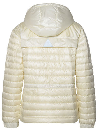 Shop Moncler Eibing White Polyamide Down Jacket