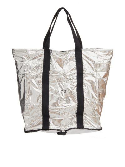 Shop Y-3 Logo Printed Zip-around Packable Tote Bag