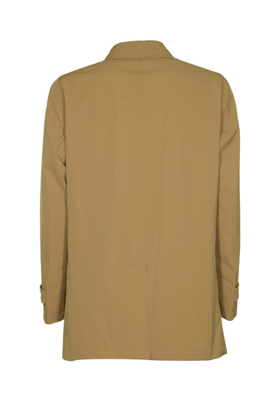 Shop Herno Single-breasted Long-sleeved Trench In Sand