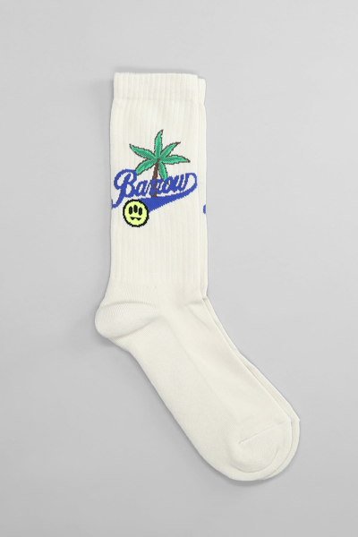 Shop Barrow Socks In Beige Cotton