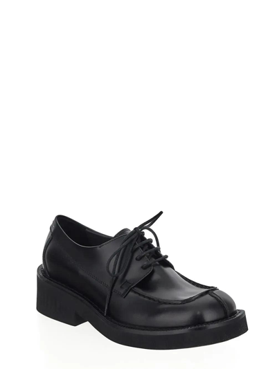 Shop Mm6 Maison Margiela Split Toe Lace-up Shoes In Black