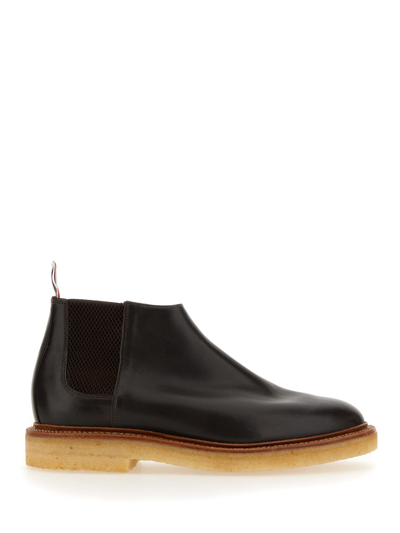Shop Thom Browne Chelsea Boot In Marrone