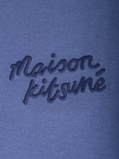 Shop Maison Kitsuné Blue Crewneck T-shirt