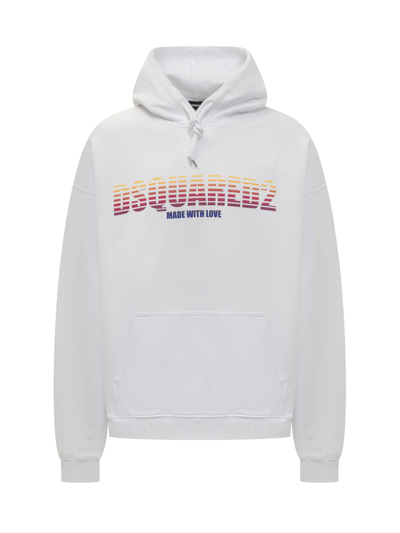 Shop Dsquared2 Made With Love Hoodie In White
