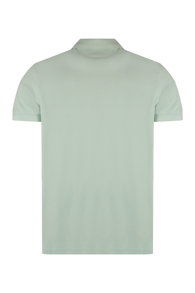 Shop Tom Ford Short Sleeve Cotton Polo Shirt In Green