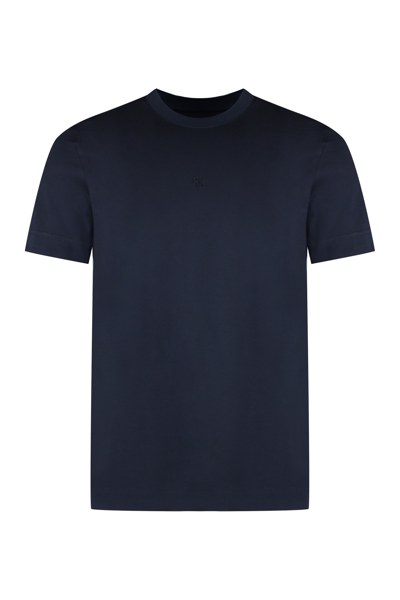Shop Givenchy Cotton Crew-neck T-shirt In Blue