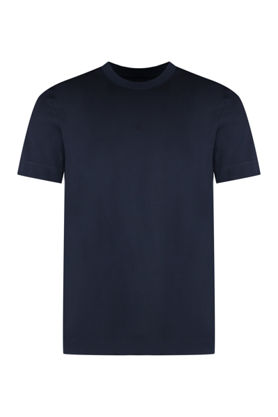 Givenchy Men's Cotton Crew-neck T-shirt In Blue