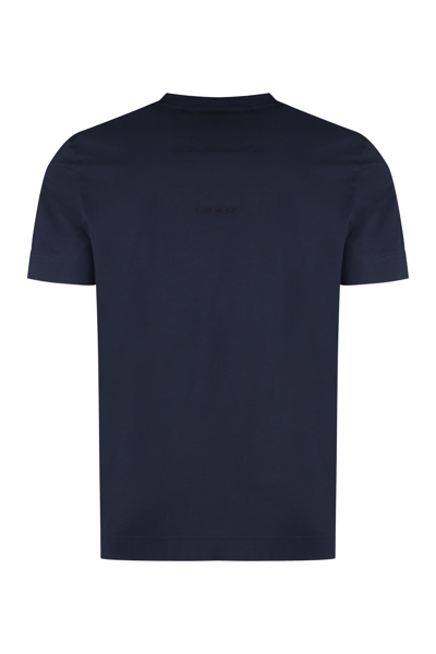 Shop Givenchy Cotton Crew-neck T-shirt In Blue