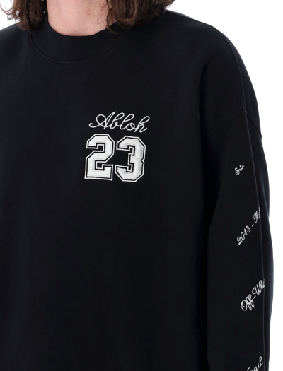 Shop Off-white 23 Logo Skate Sweatshirt In Black