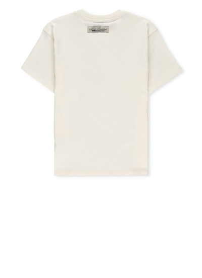 Shop Msgm Cotton T-shirt In Ivory