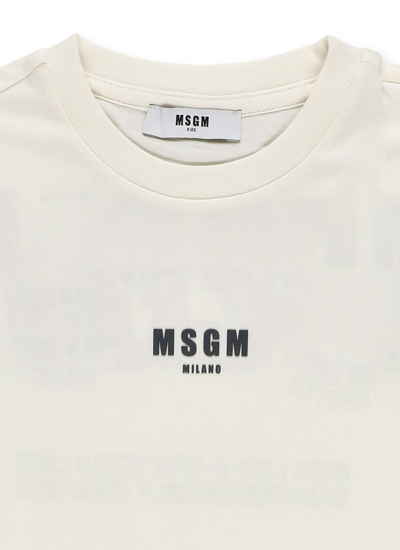Shop Msgm Cotton T-shirt In Ivory