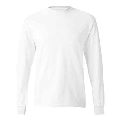 Shop Hanes Authentic Long Sleeve T-shirt In White